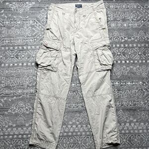 VTG Y2K Polo Jeans Co Ralph Lauren Cargo Pants 31x32 Khaki Gorpcore Military